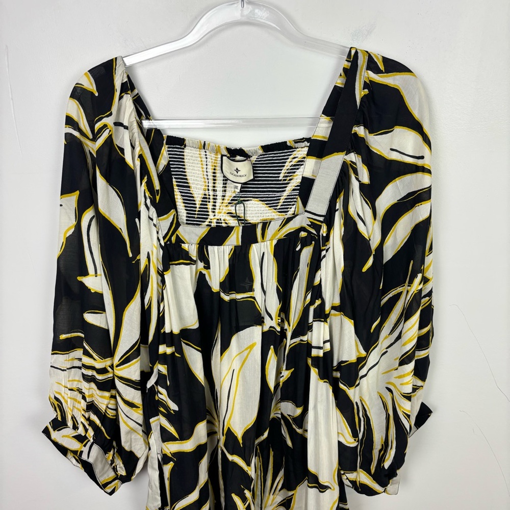 Tuckernuck Beach Mod Iris Balloon Sleeve Coverup Caftan Dress Size 3X - Picture 3 of 11